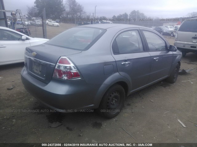 KL1TG56E49B388352 - 2009 CHEVROLET AVEO LT BLUE photo 4