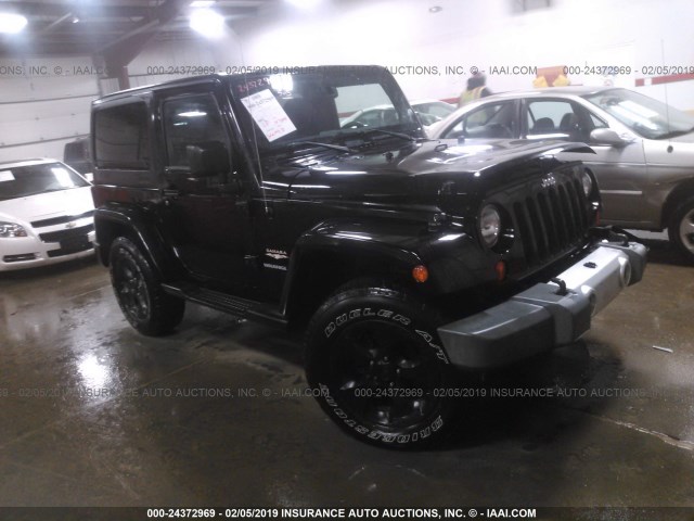 1C4AJWBG3DL582646 - 2013 JEEP WRANGLER SAHARA BLACK photo 1