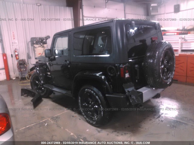 1C4AJWBG3DL582646 - 2013 JEEP WRANGLER SAHARA BLACK photo 3