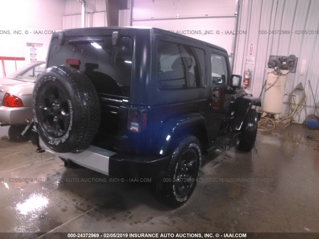 1C4AJWBG3DL582646 - 2013 JEEP WRANGLER SAHARA BLACK photo 4