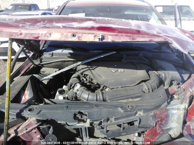 KNDJJ741295033613 - 2009 KIA BORREGO LX/EX RED photo 10