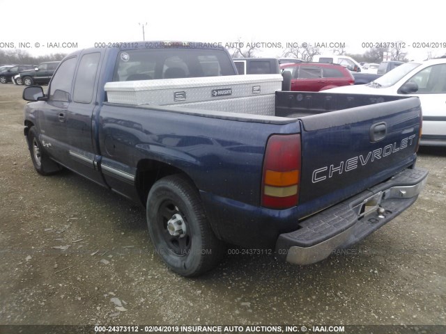 2GCEC19W121124540 - 2002 CHEVROLET SILVERADO C1500 BLUE photo 3