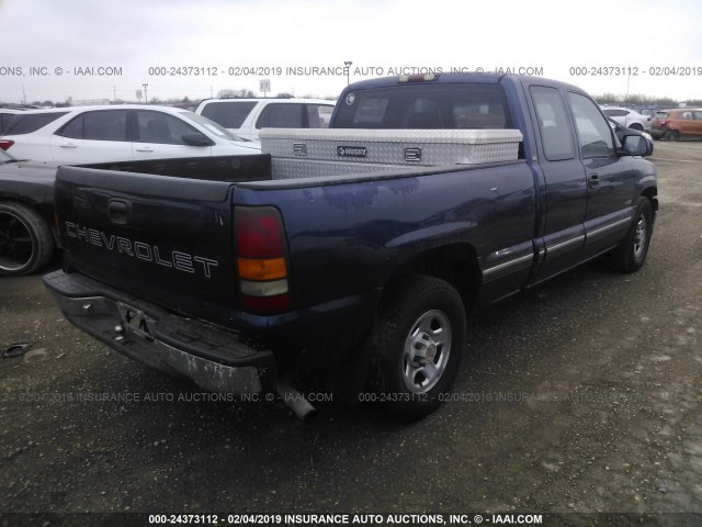 2GCEC19W121124540 - 2002 CHEVROLET SILVERADO C1500 BLUE photo 4