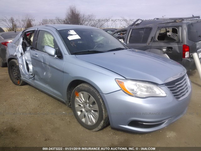 1C3CCBAB0CN292471 - 2012 CHRYSLER 200 LX BLUE photo 1