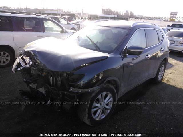 KNMAT2MV9FP573332 - 2015 NISSAN ROGUE S/SL/SV GRAY photo 2