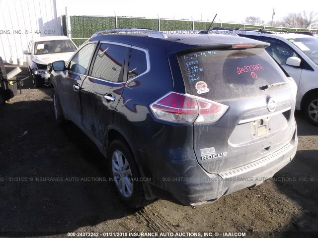 KNMAT2MV9FP573332 - 2015 NISSAN ROGUE S/SL/SV GRAY photo 3