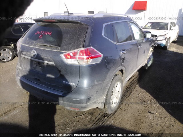 KNMAT2MV9FP573332 - 2015 NISSAN ROGUE S/SL/SV GRAY photo 4