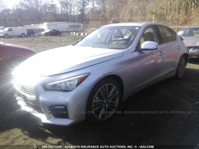 JN1AV7AR8EM702016 - 2014 INFINITI Q50 HYBRID PREMIUM/SPORT 银色 照片 2