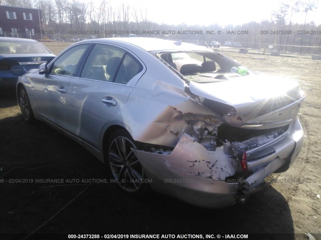 JN1AV7AR8EM702016 - 2014 INFINITI Q50 HYBRID PREMIUM/SPORT 银色 照片 3