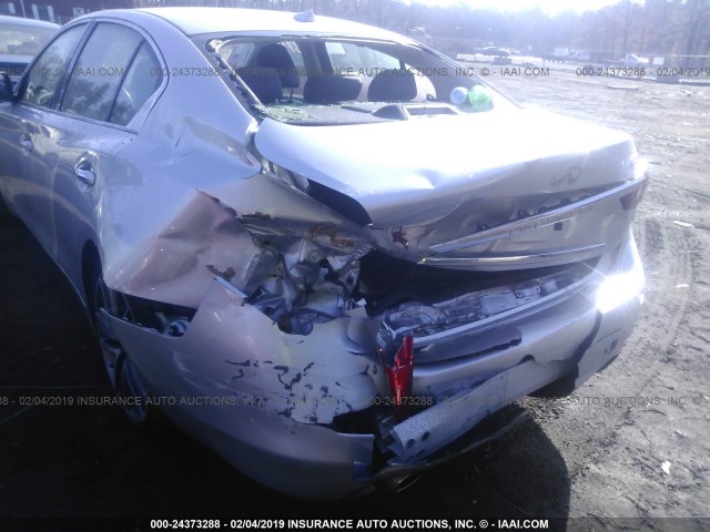 JN1AV7AR8EM702016 - 2014 INFINITI Q50 HYBRID PREMIUM/SPORT 银色 照片 6