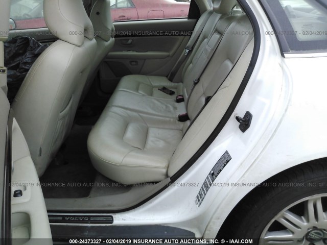 YV1TS592651405834 - 2005 VOLVO S80 2.5T WHITE photo 8