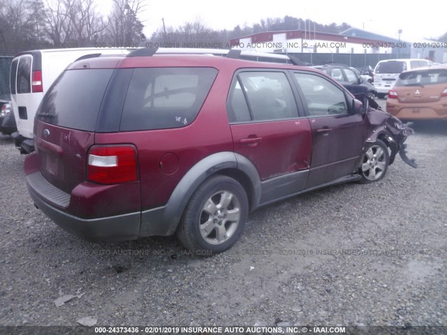 1FMZK02135GA04478 - 2005 FORD FREESTYLE SEL RED photo 4