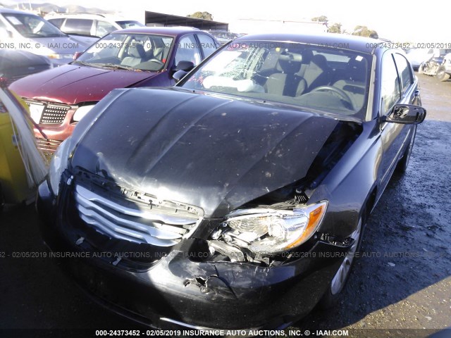 1C3CCBAB1CN202308 - 2012 CHRYSLER 200 LX BLACK photo 2