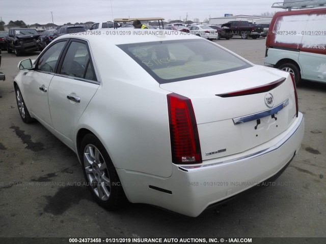 1G6DV57V690138157 - 2009 CADILLAC CTS HI FEATURE V6 WHITE photo 3