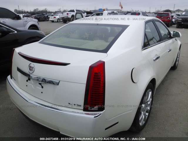 1G6DV57V690138157 - 2009 CADILLAC CTS HI FEATURE V6 WHITE photo 4