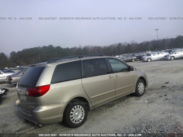 5TDZA23C66S389903 - 2006 TOYOTA SIENNA CE/LE GOLD photo 4