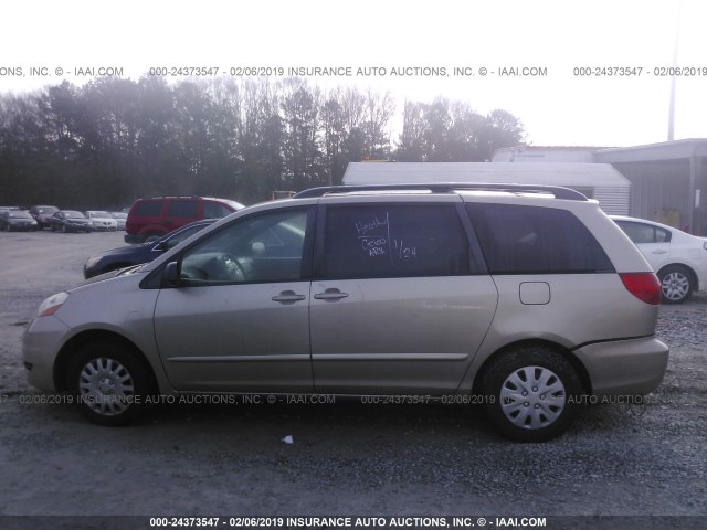 5TDZA23C66S389903 - 2006 TOYOTA SIENNA CE/LE GOLD photo 6