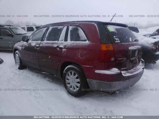 2A8GM68X37R335608 - 2007 CHRYSLER PACIFICA TOURING RED photo 3