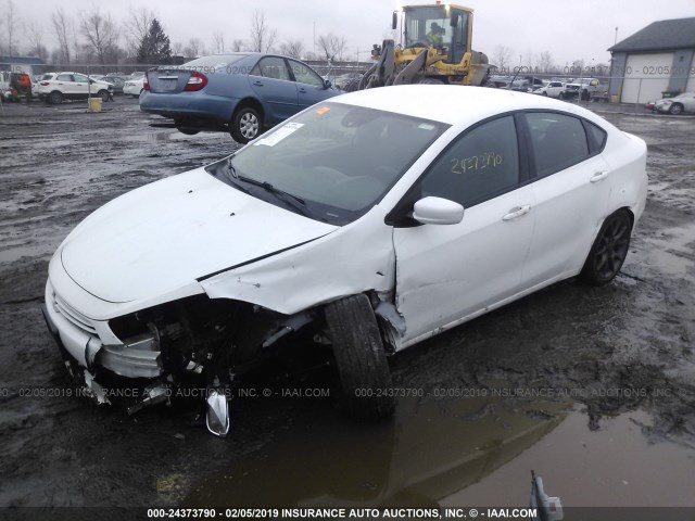 1C3CDFBA8DD302469 - 2013 DODGE DART SXT WHITE photo 2