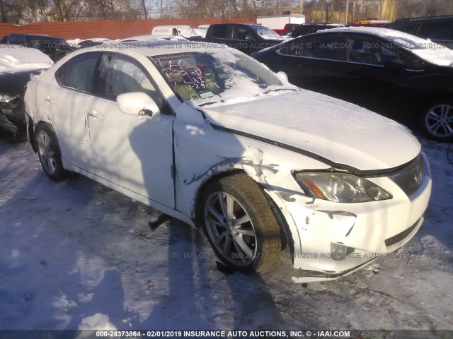 JTHBK262765001955 - 2006 LEXUS IS 250 WHITE photo 1