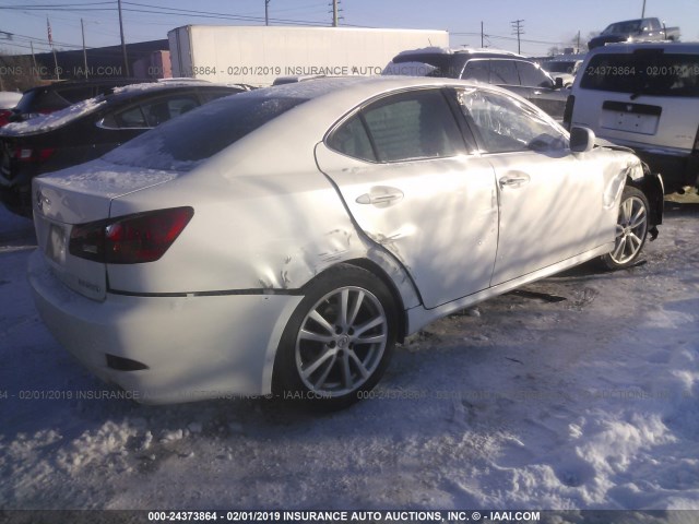 JTHBK262765001955 - 2006 LEXUS IS 250 WHITE photo 4