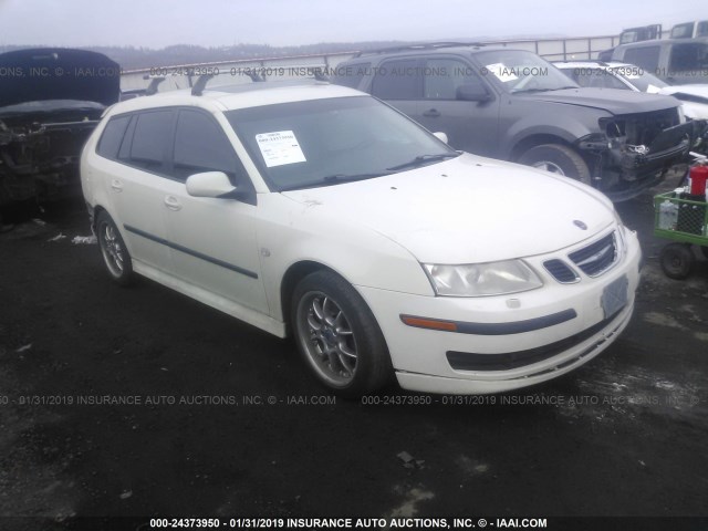 YS3FD59Y371116911 - 2007 SAAB 9-3 2.0T WHITE photo 1