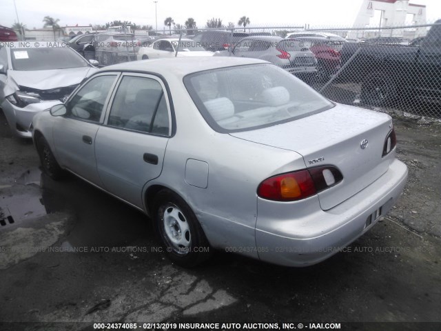 1NXBR12E9YZ356685 - 2000 TOYOTA COROLLA VE/CE/LE SILVER photo 3