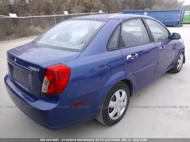 KL5JD56Z66K422045 - 2006 SUZUKI FORENZA BLUE photo 4