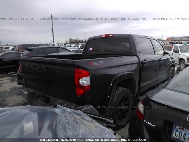 5TFEM5F17JX133600 - 2018 TOYOTA TUNDRA CREWMAX SR5 BLACK photo 4