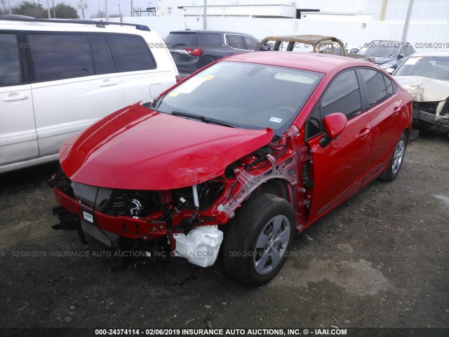 1G1BC5SM3J7169279 - 2018 CHEVROLET CRUZE LS RED photo 2