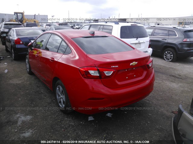 1G1BC5SM3J7169279 - 2018 CHEVROLET CRUZE LS RED photo 3