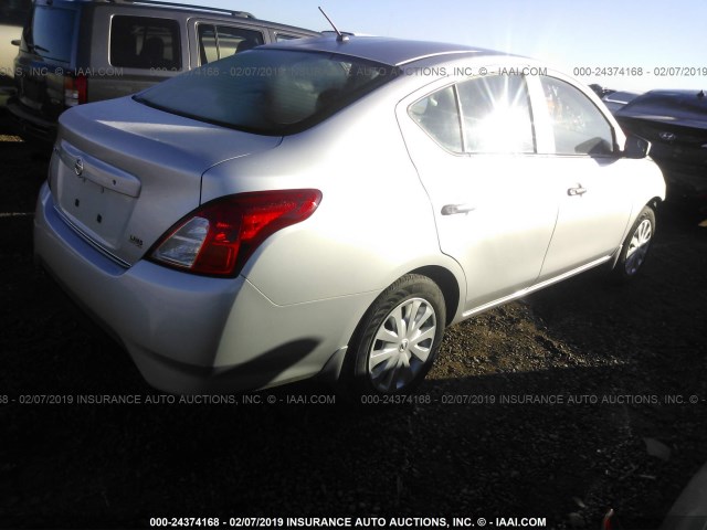 3N1CN7AP5GL854565 - 2016 NISSAN VERSA S/S PLUS/SV/SL SILVER photo 4