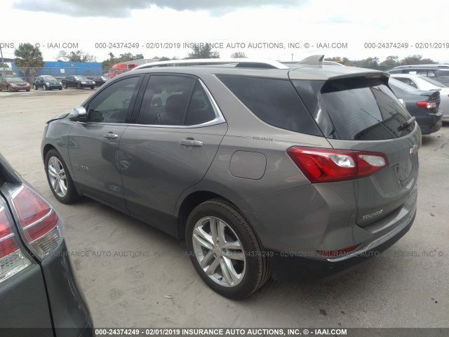 3GNAXMEV7JS629896 - 2018 CHEVROLET EQUINOX PREMIER GRAY photo 3