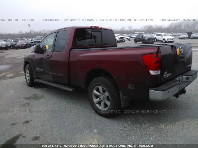 1N6BA06A38N345380 - 2008 NISSAN TITAN XE/SE/LE RED photo 3