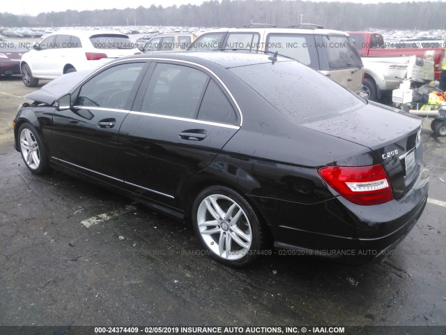 WDDGF4HB6ER313444 - 2014 MERCEDES-BENZ C 250 BLACK photo 3