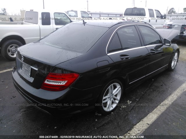 WDDGF4HB6ER313444 - 2014 MERCEDES-BENZ C 250 BLACK photo 4