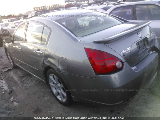 1N4BA41EX7C830975 - 2007 NISSAN MAXIMA SE/SL GRAY photo 3