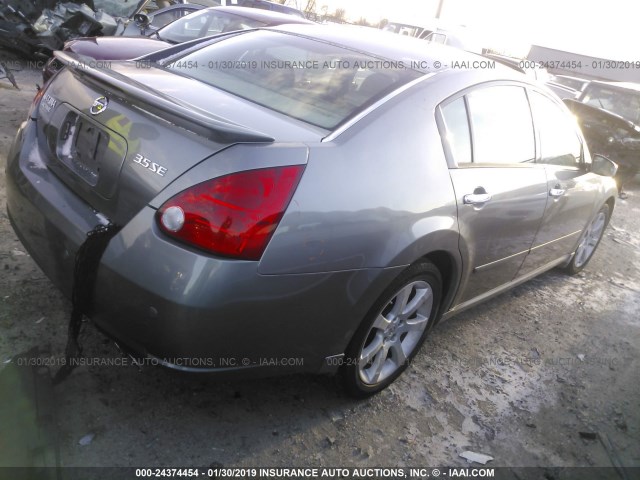 1N4BA41EX7C830975 - 2007 NISSAN MAXIMA SE/SL GRAY photo 4