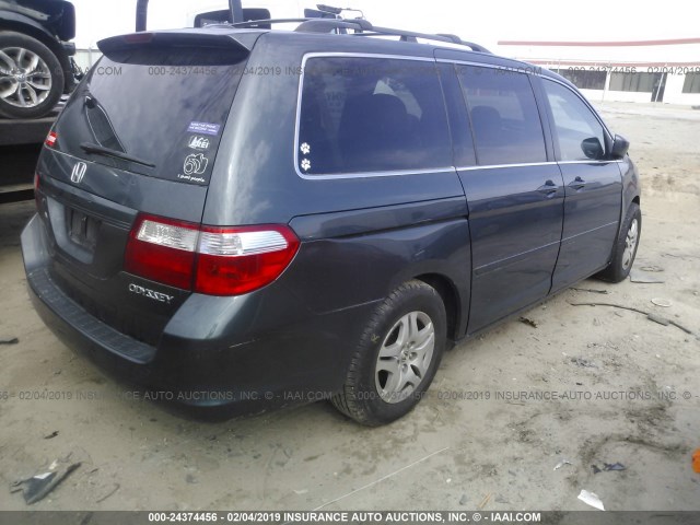 5FNRL38775B128889 - 2005 HONDA ODYSSEY EXL GREEN photo 4