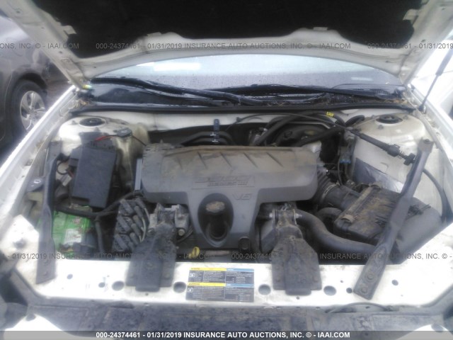 2G2WP552471107469 - 2007 PONTIAC GRAND PRIX WHITE photo 10