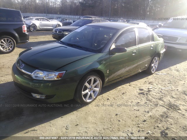 1G8AL52F33Z126678 - 2003 SATURN ION LEVEL 3 GREEN photo 2