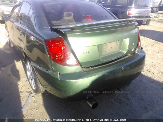 1G8AL52F33Z126678 - 2003 SATURN ION LEVEL 3 GREEN photo 6