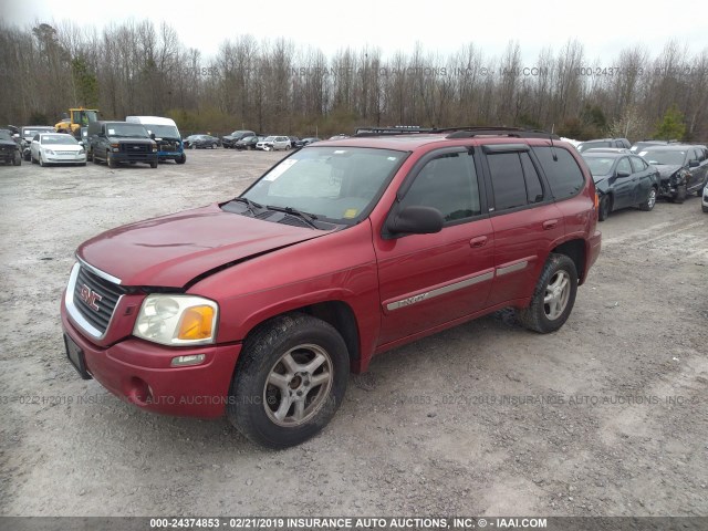 1GKDS13S322162571 - 2002 GMC ENVOY RED photo 2