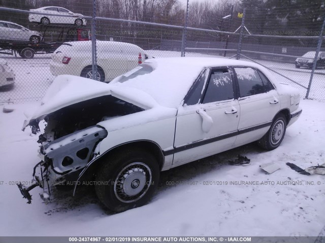 1G4HP53L7PH444694 - 1993 BUICK LESABRE CUSTOM/90TH ANNIVERSARY WHITE photo 2