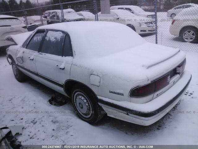 1G4HP53L7PH444694 - 1993 BUICK LESABRE CUSTOM/90TH ANNIVERSARY WHITE photo 3