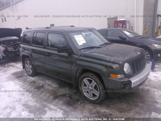 1J8FF48W47D395496 - 2007 JEEP PATRIOT LIMITED GREEN photo 1