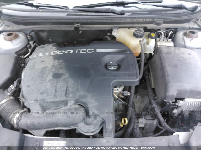 1G1ZH57B194116696 - 2009 CHEVROLET MALIBU 1LT ვერცხლისფერი ფოტო 10