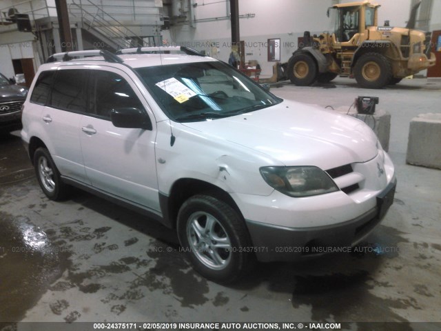 JA4LZ31G83U111130 - 2003 MITSUBISHI OUTLANDER LS WHITE photo 1