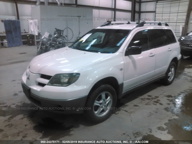 JA4LZ31G83U111130 - 2003 MITSUBISHI OUTLANDER LS WHITE photo 2