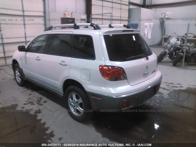 JA4LZ31G83U111130 - 2003 MITSUBISHI OUTLANDER LS WHITE photo 3